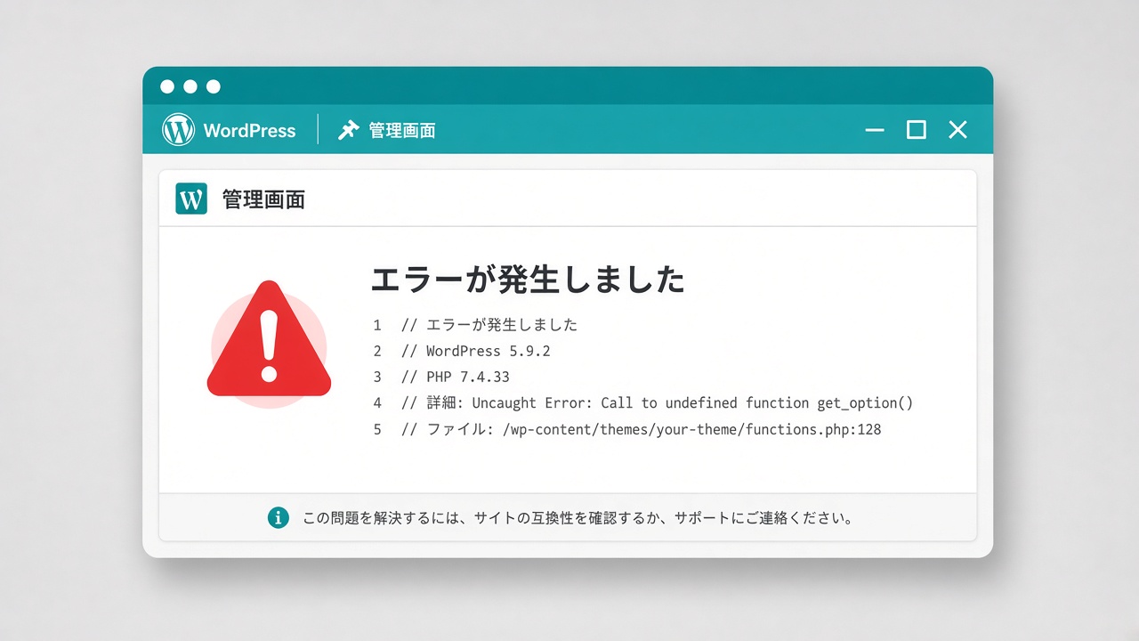 更新後のエラー対応事例